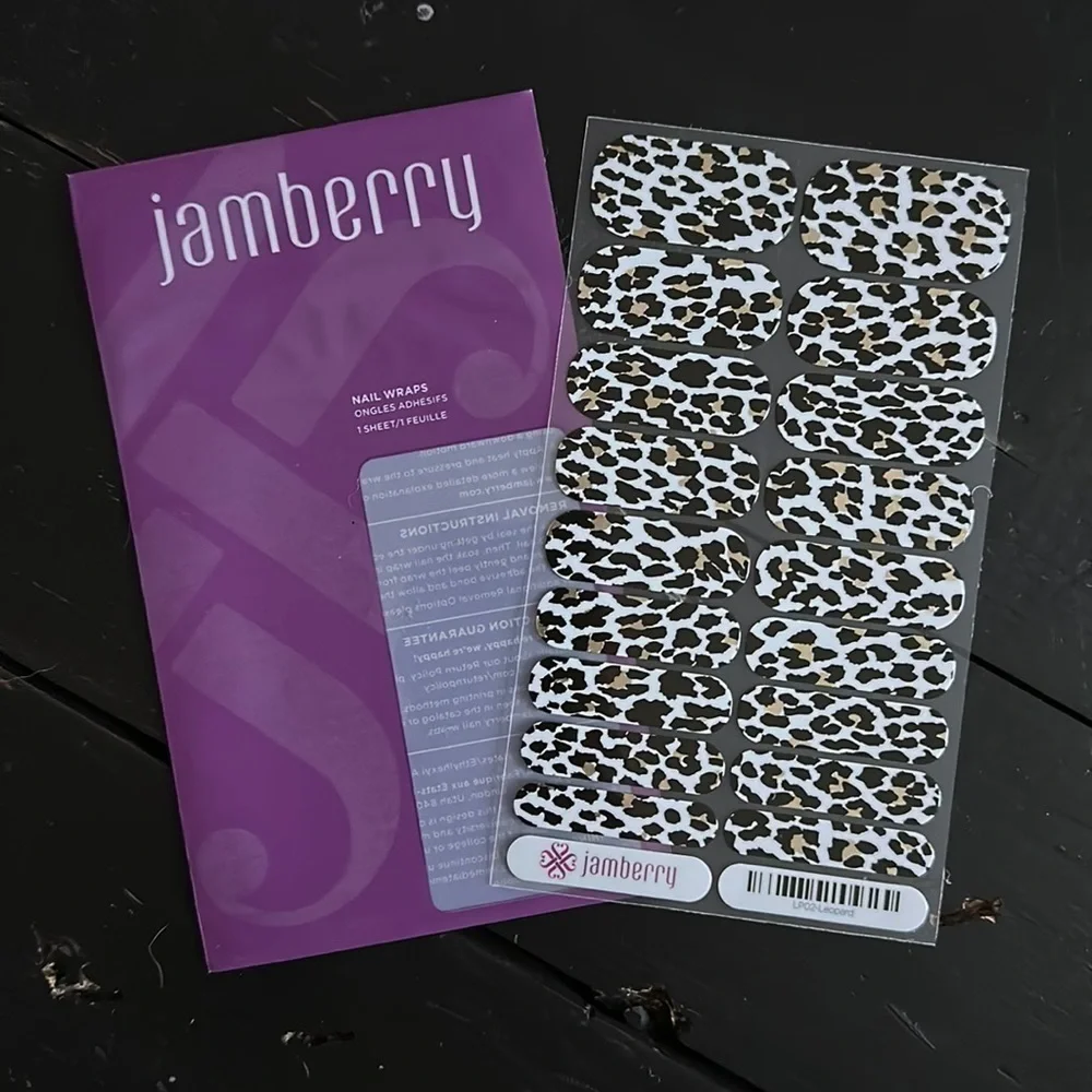𝅺jamberry Leopard Print Nail Wraps - Leopard